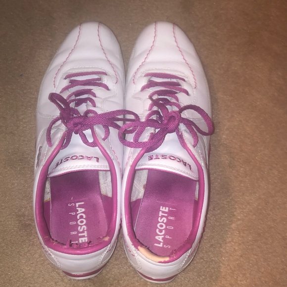 White & pink Lacoste sneakers - Picture 2 of 10